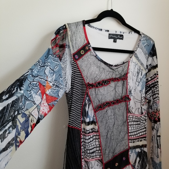 Vintage 90s patchwork dress - Picture 2 of 8